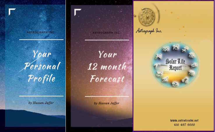 Personal Profile, 12 Month Forecast and Solar Life astrology reports